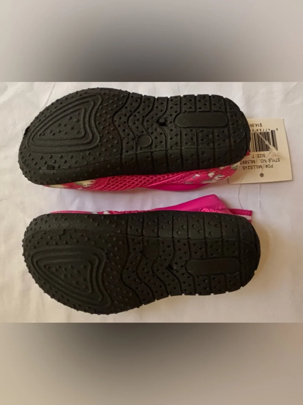 NEW Kids Hot Pink Unicorn Slip-On Water Shoes Toddler Size 7 NWR - Picture 4 of 7